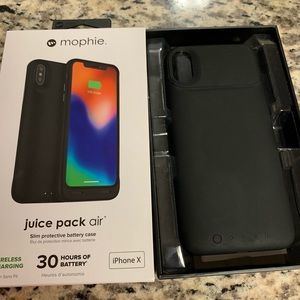 Mophie slim case juice pack for iPhone X.